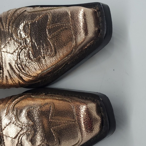 Jessica Bennett Mules JBoheme Western Glam Cowgirl Metallic 7.5 - Picture 3 of 12